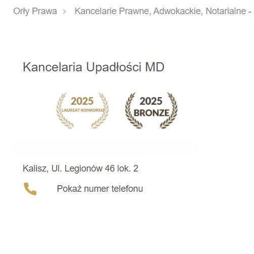Zostaliśmy nagrodzeni w konkursie 'Orły Prawa 2025' - z czego jesteśmy bardzo dumni. Dziękujemy za wyróżnienie!