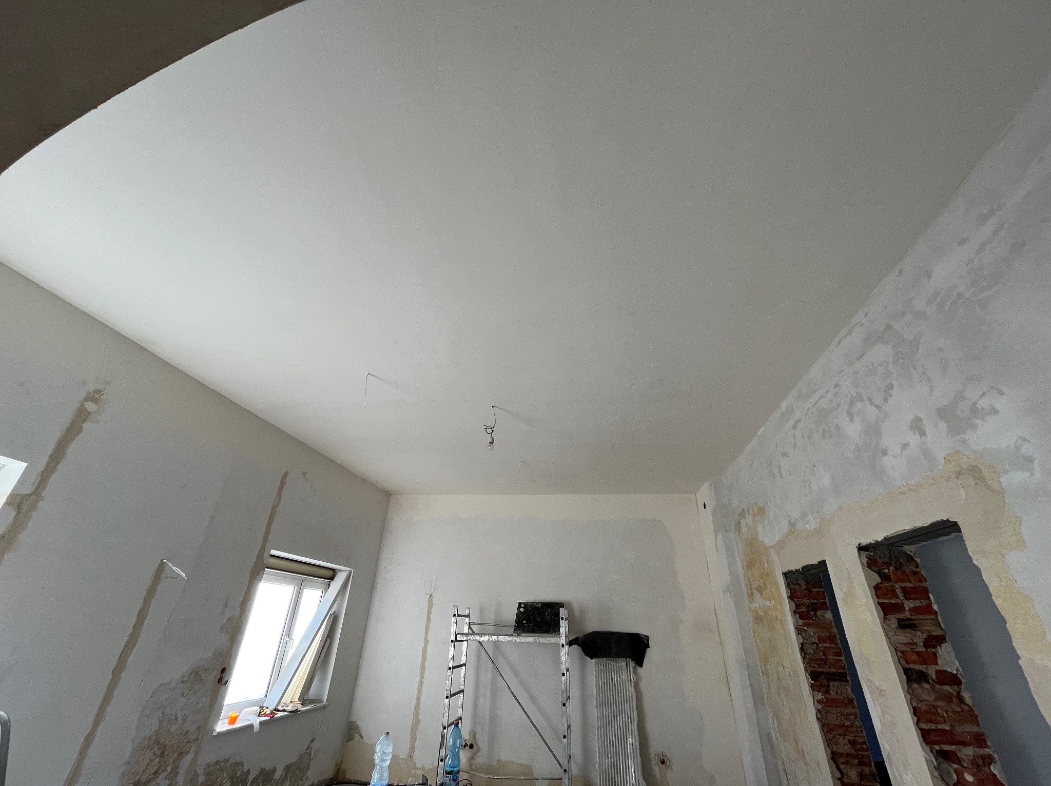 Zrobiony sufit gładzią