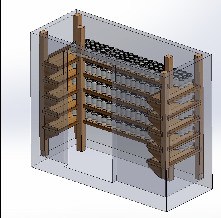 Wizualizacja spiżarki według wytycznych klienta.