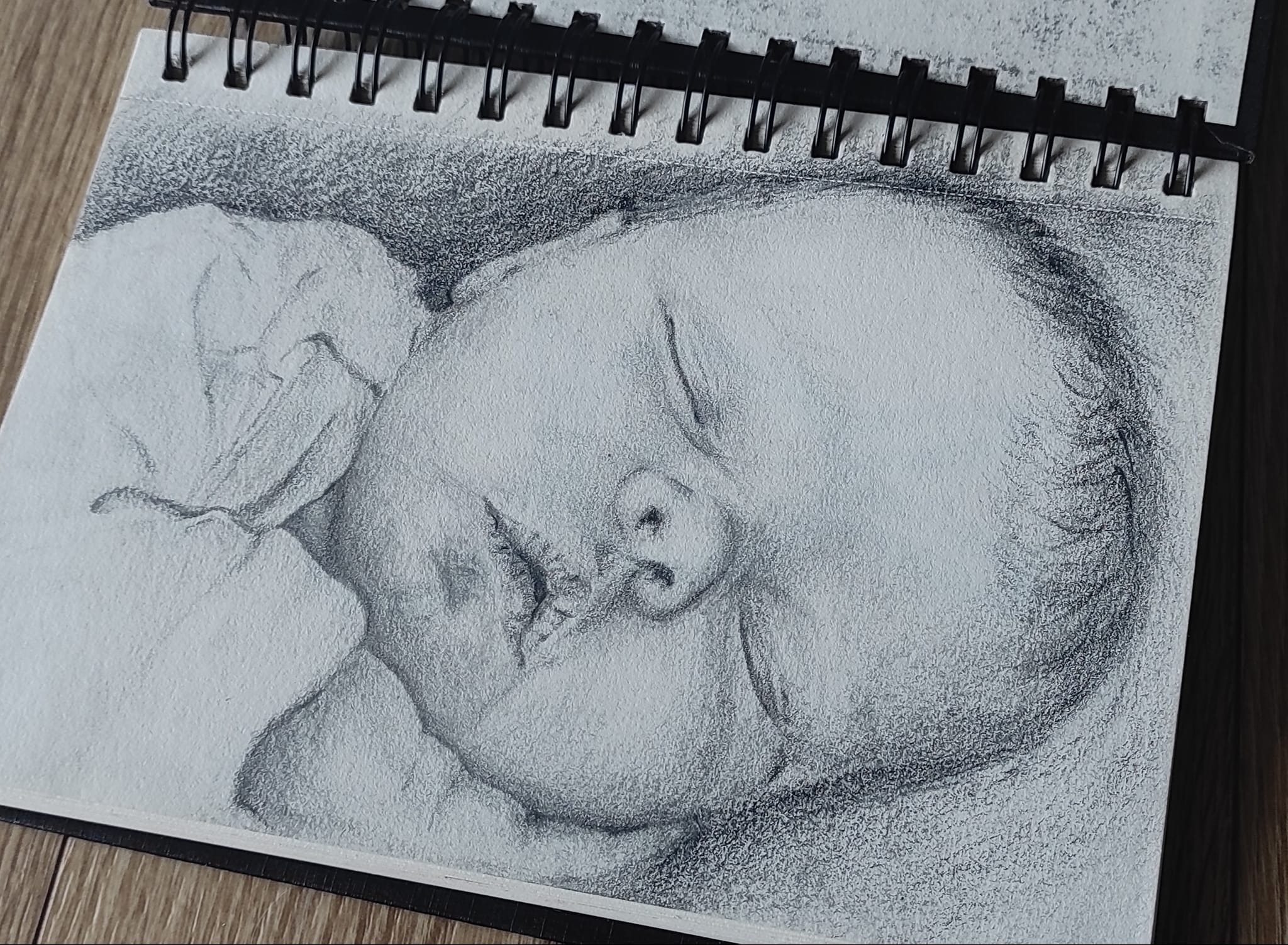 Mój portret sprzed 5 lat :) Format A5 (15x21 cm)