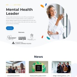 TRIM DESIGN SPÓŁKA Z OGRANICZONĄ ODPOWIEDZIALNOŚCIĄ - Strona internetowa Fundacji Diversity Hub, prezentująca projekt Mental Health Leader z elementami graficznymi, sekcją aktualności i wizerunkiem uśmiechniętej kobiety trzymającej kubek.