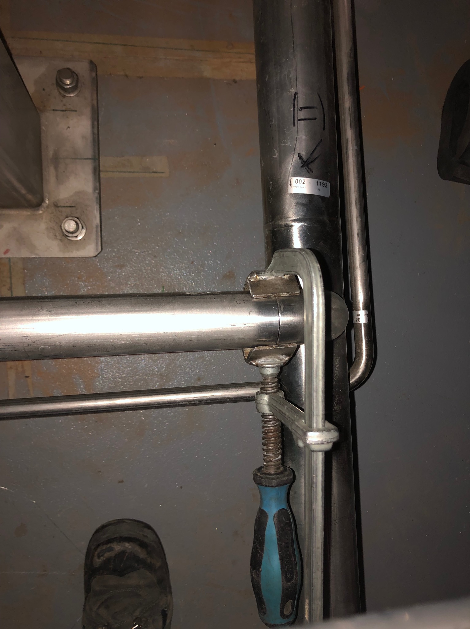 Rury drenowe przed spawaniem. Zlecenie wykonywane na terenie Danii