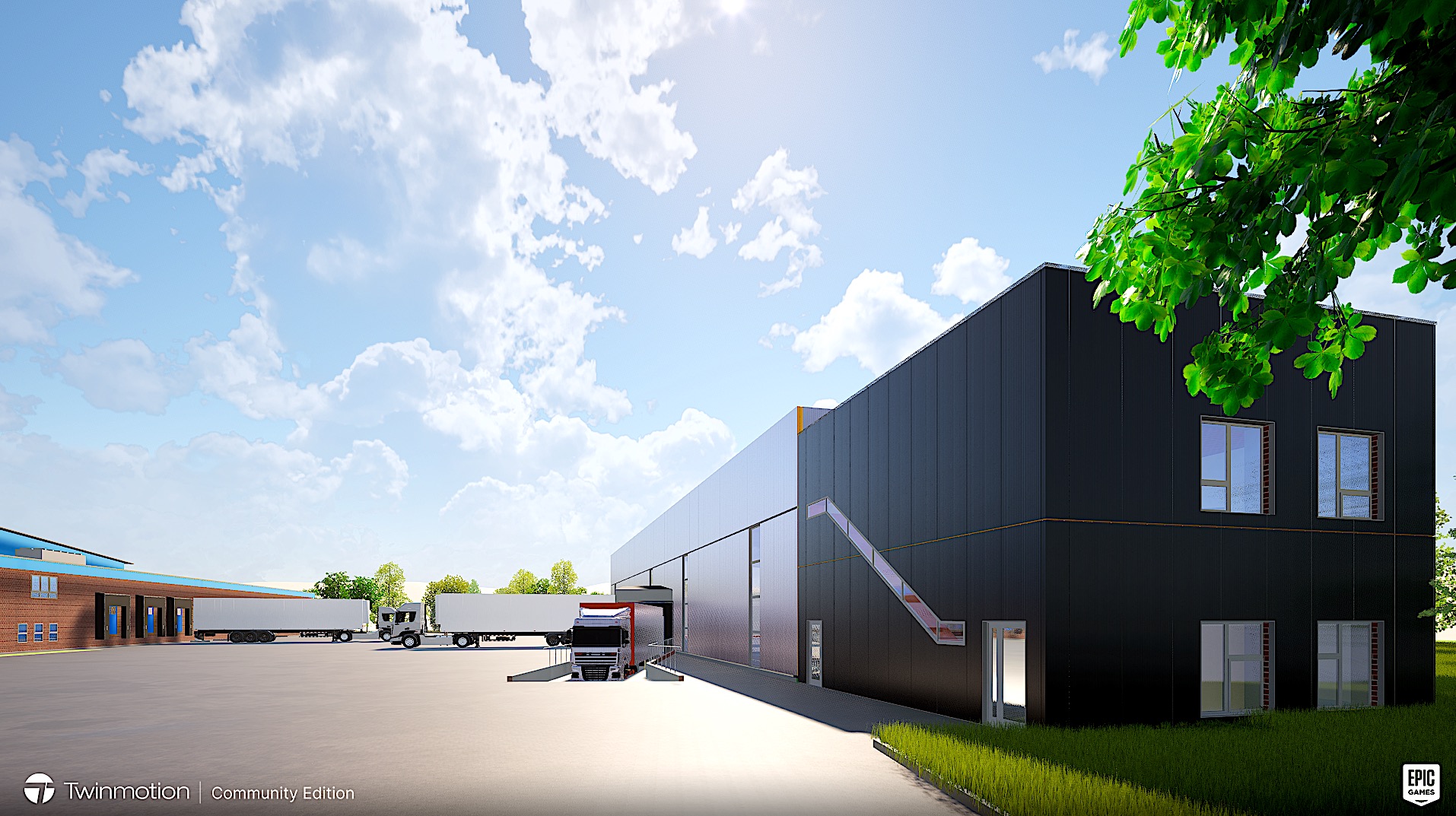 Hala magazynowa z biurowcem