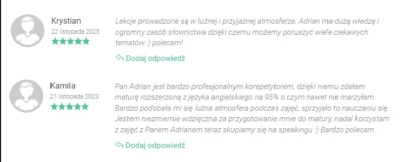 Opinie klientów