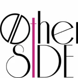Logo firmy 'Other Side' z charakterystycznym przecięciem w literze 'O' i pionową różową linią oddzielającą słowa.