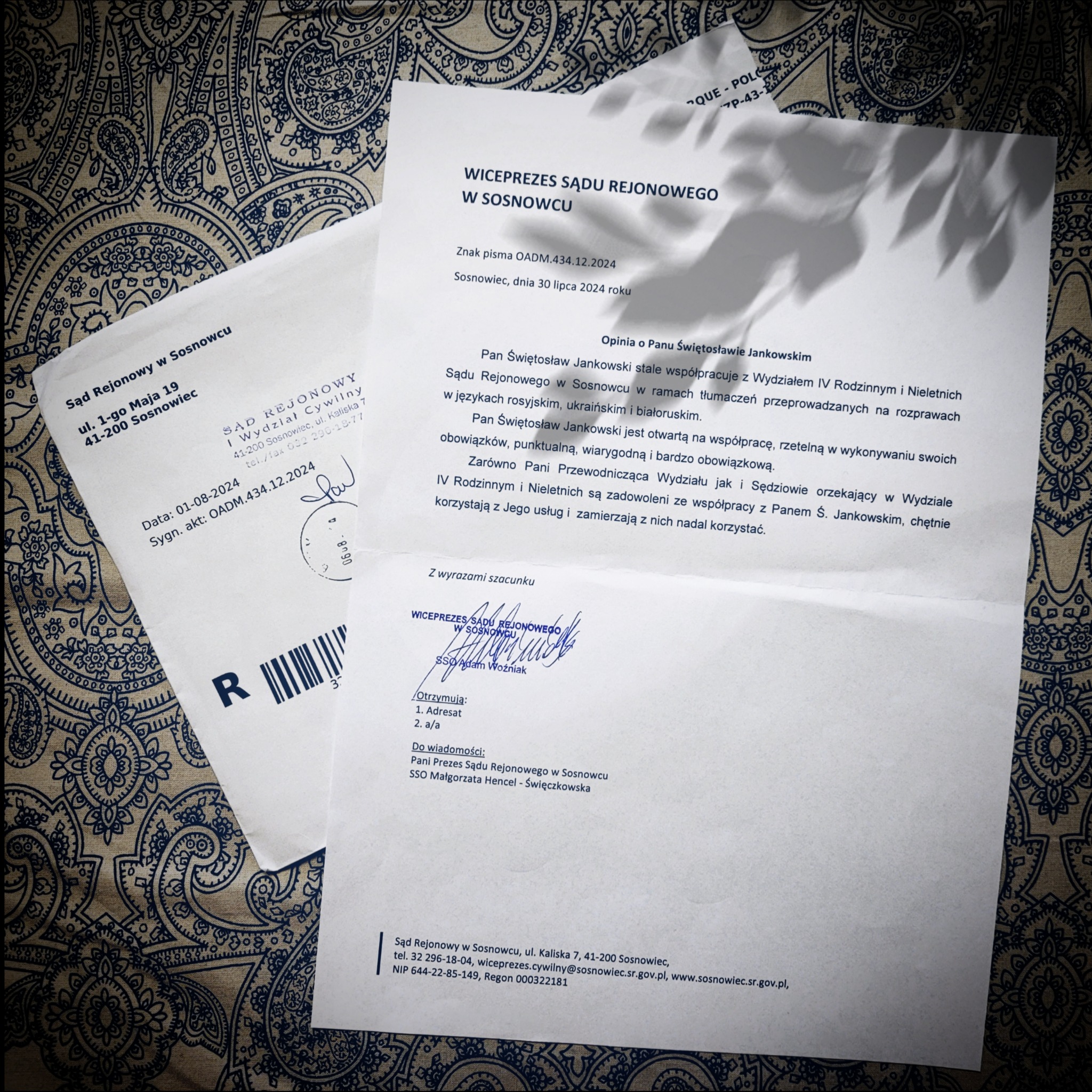 Mimo że nie zostałem jeszcze tłumaczem przysięgłym, sądy już nawiązują ze mną współpracę