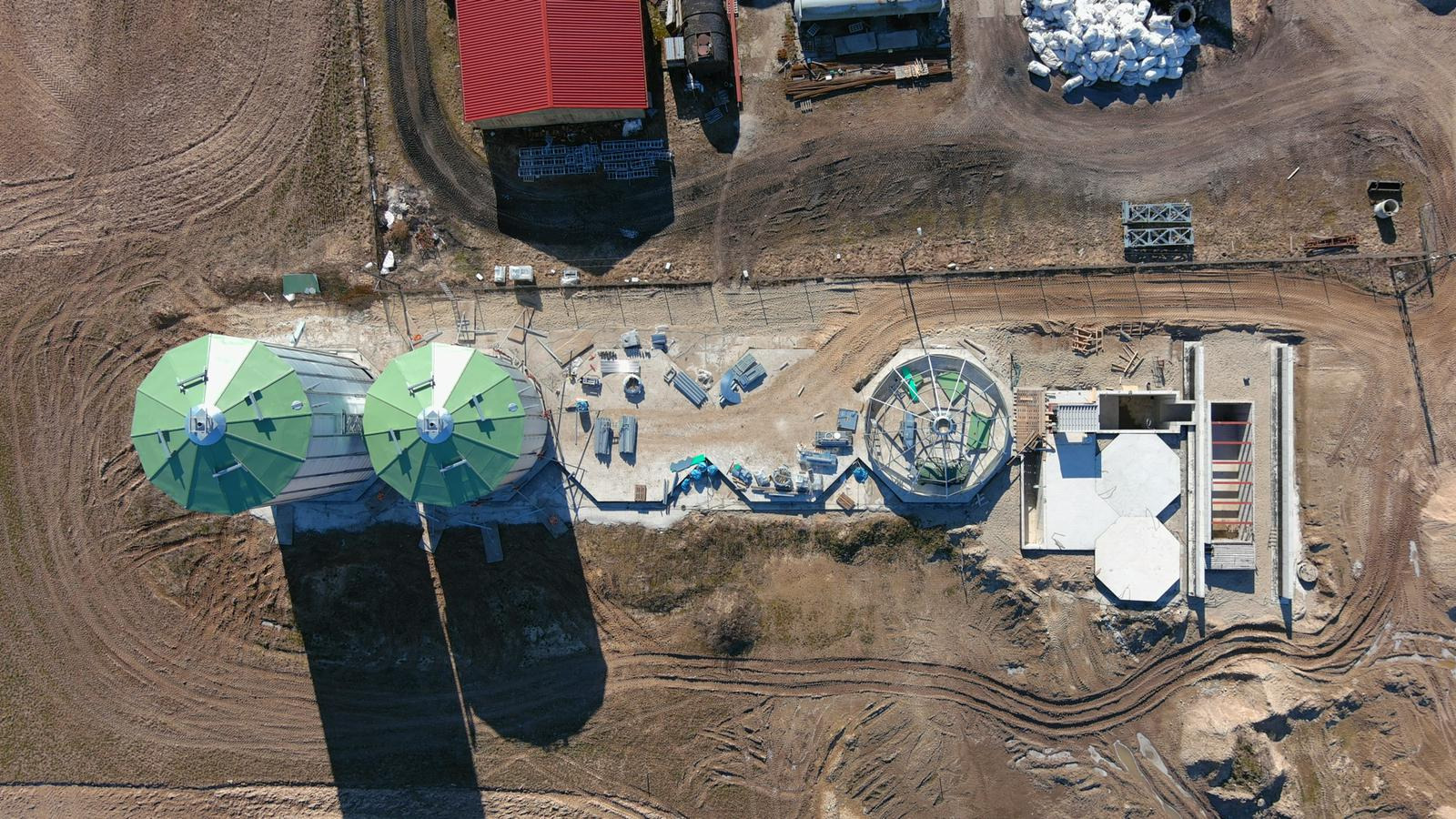 Obiekt w Gierkinach w trakcie montażu