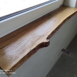 Stolarka Budowlana - parapety z natralną krzywizną