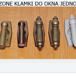 Klamka 1 ramienna mosiężna do okna PCV i drewnianego 