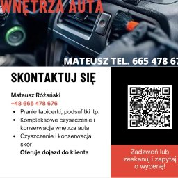Pranie Tapicerki samochodej konserwacja wnętrza auta Mateusz Różański Szczecin - Pranie Dywanów Szczecin