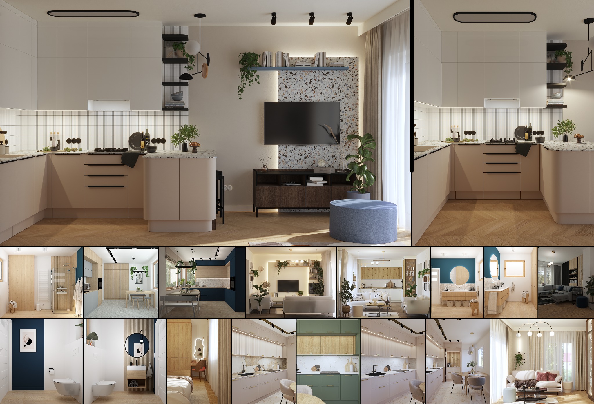 przykłady projektów wnętrz