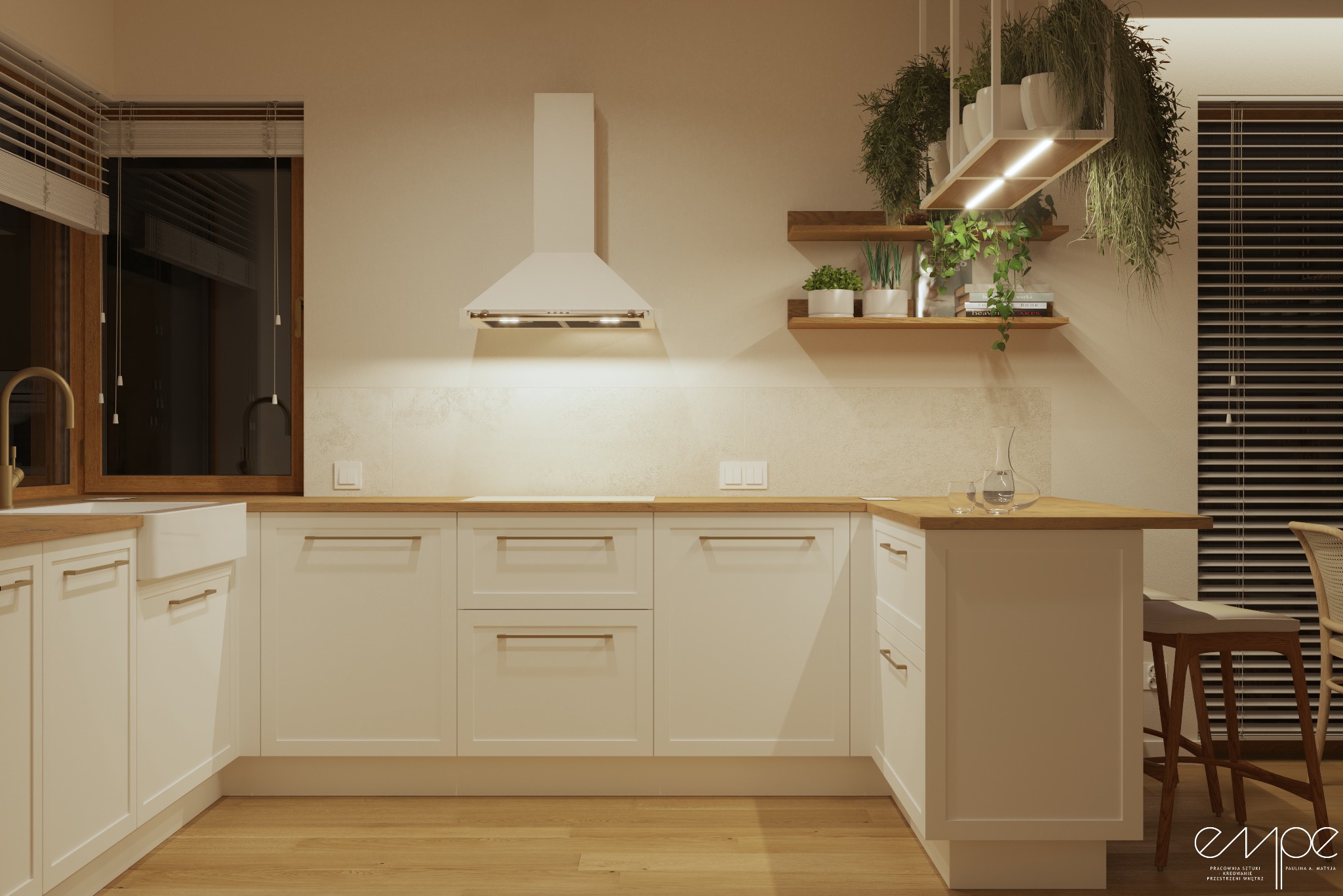 aneks w domu jednorodzinnym - ujęcie nocne - widok 05