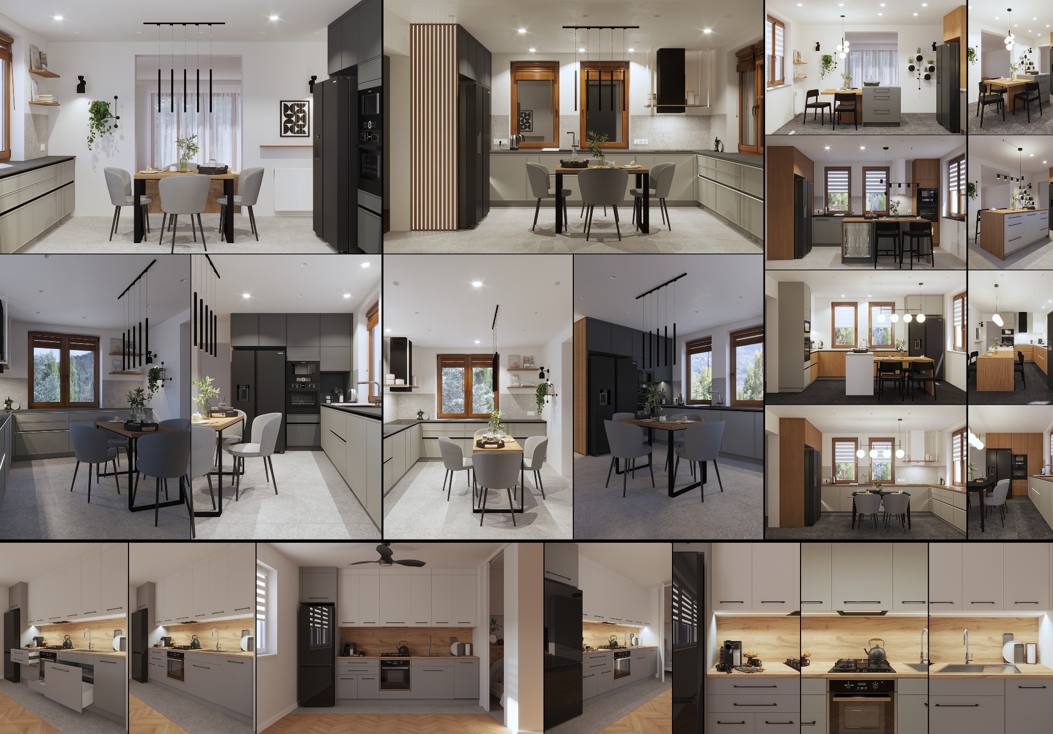 projekt kuchni w Woli Kopcowej, projekt aneksu w Sosnowcu