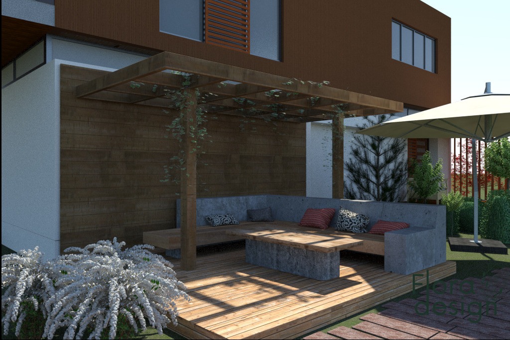 Zagospodarowanie części dookoła domu wraz z miejscem na spotkania rodzinne