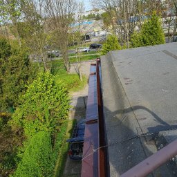 Rynna i pas podrynnowy po malowaniu.