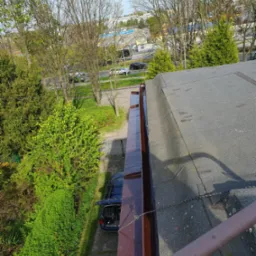 Rynna i pas podrynnowy po malowaniu.