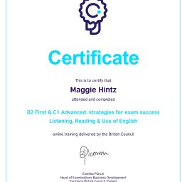 BC Certificate B2 First n C1 Advanced