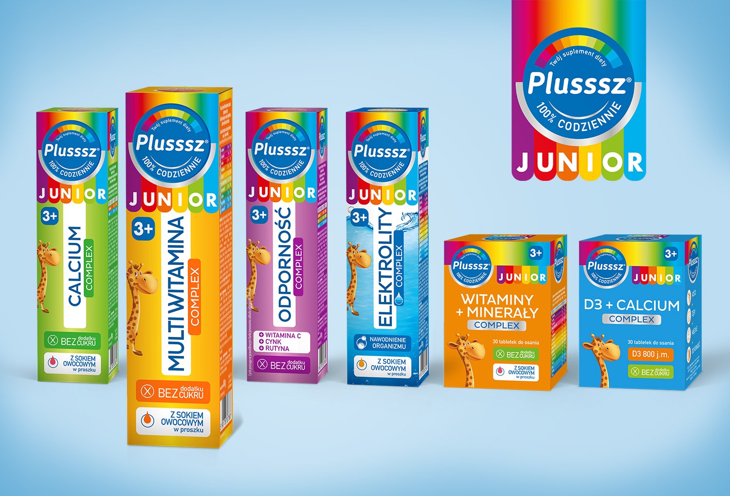 Plusssz Junior - projekt opakowań linii