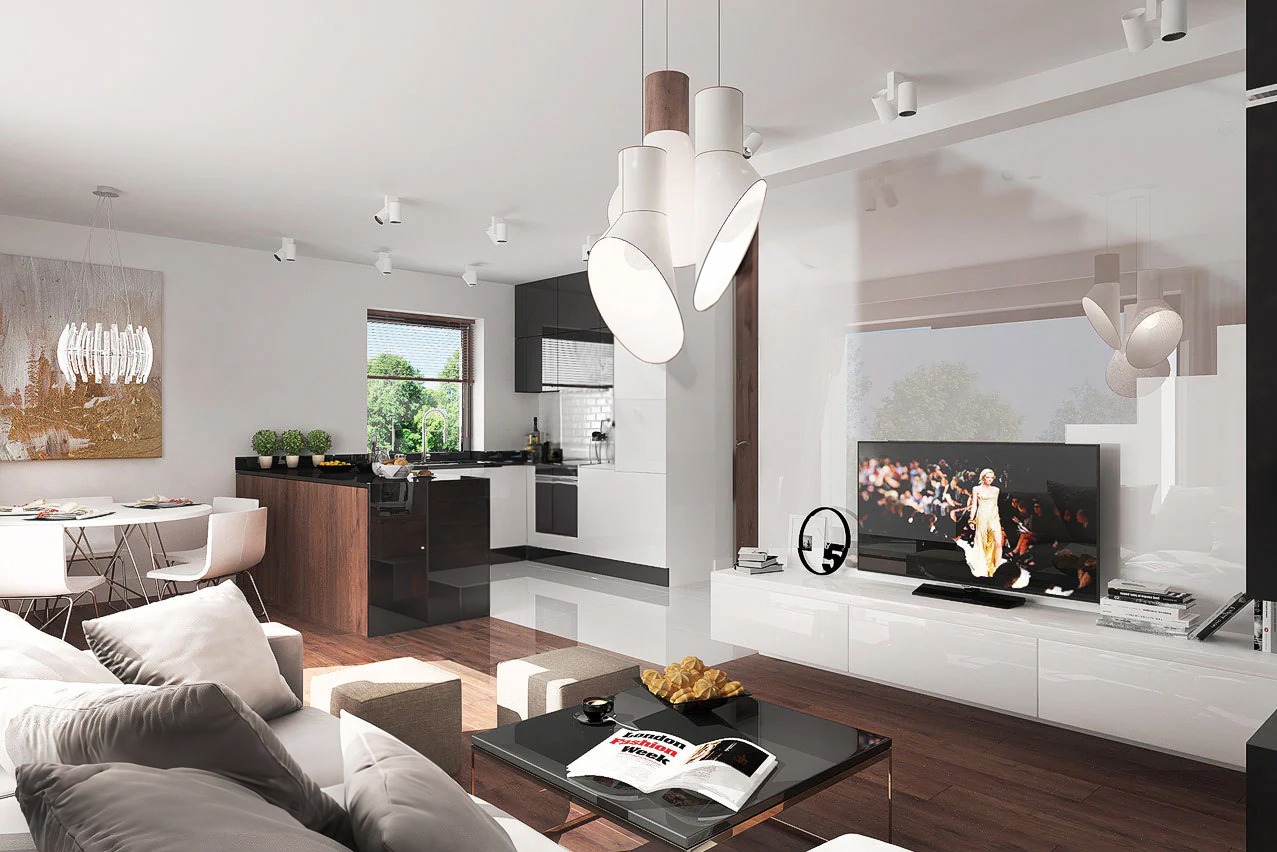 Każdy pokój na piętrze ma swoje wyjście na balkon.