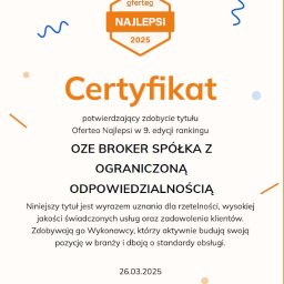 OZE BROKER SPÓŁKA Z OGRANICZONĄ ODPOWIEDZIALNOŚCIĄ - Perfekcyjna Energia Odnawialna w Kłodzku
