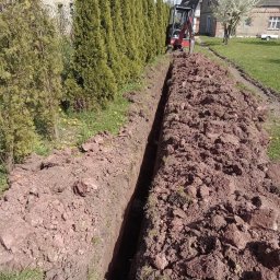 Wykop pod kabel elektryczny 