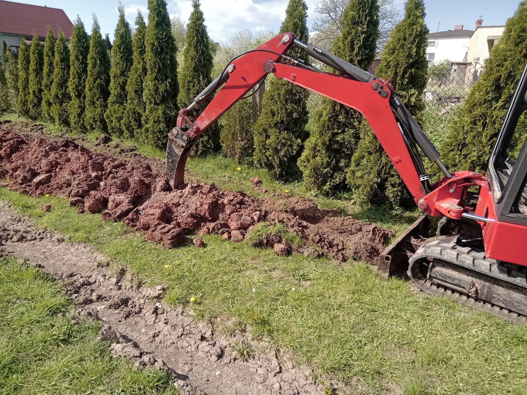 Łyżka kablowa, wąska na 20 cm, wys. 80 cm