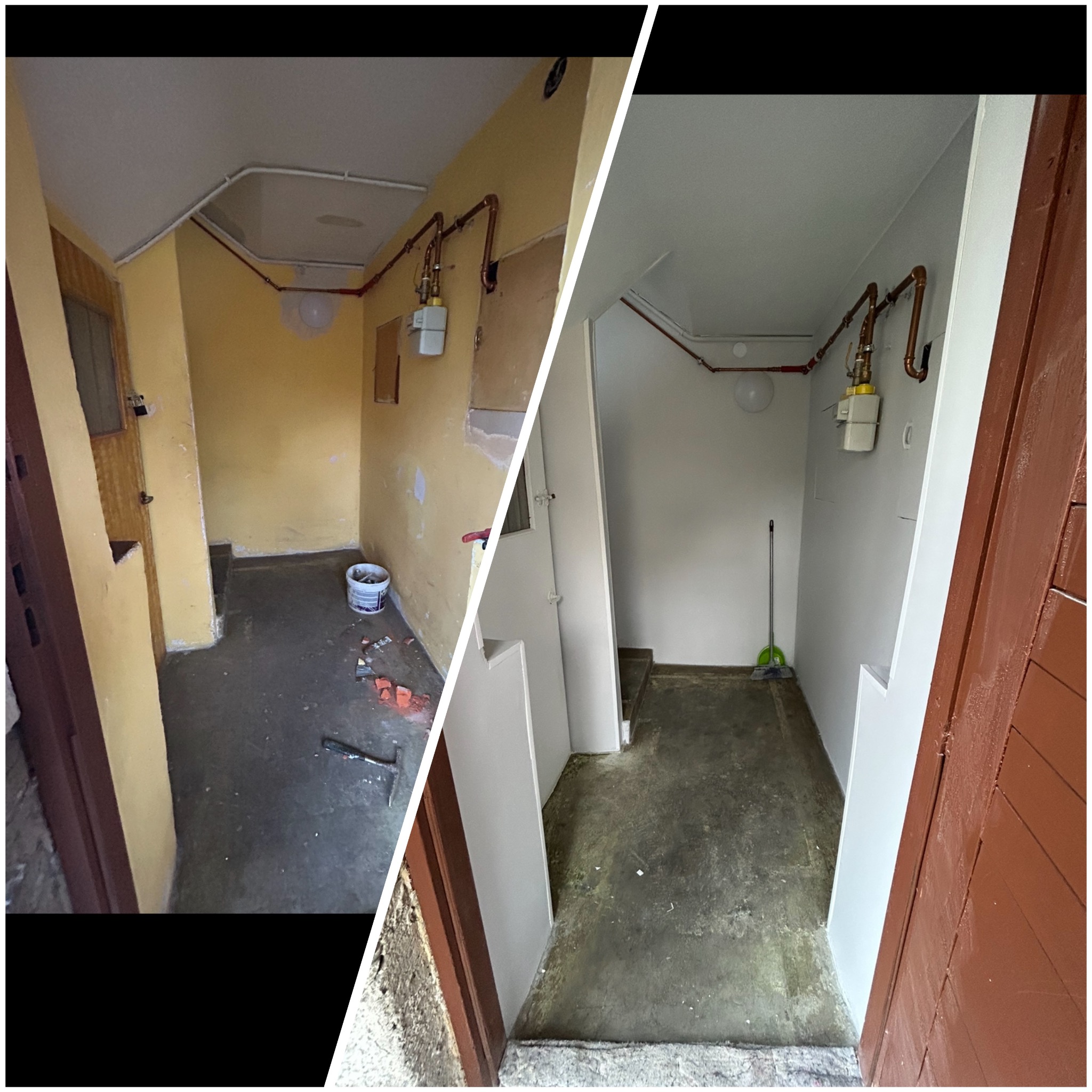 Odświeżenie mocno wyeksploatowanej klatki schodowej