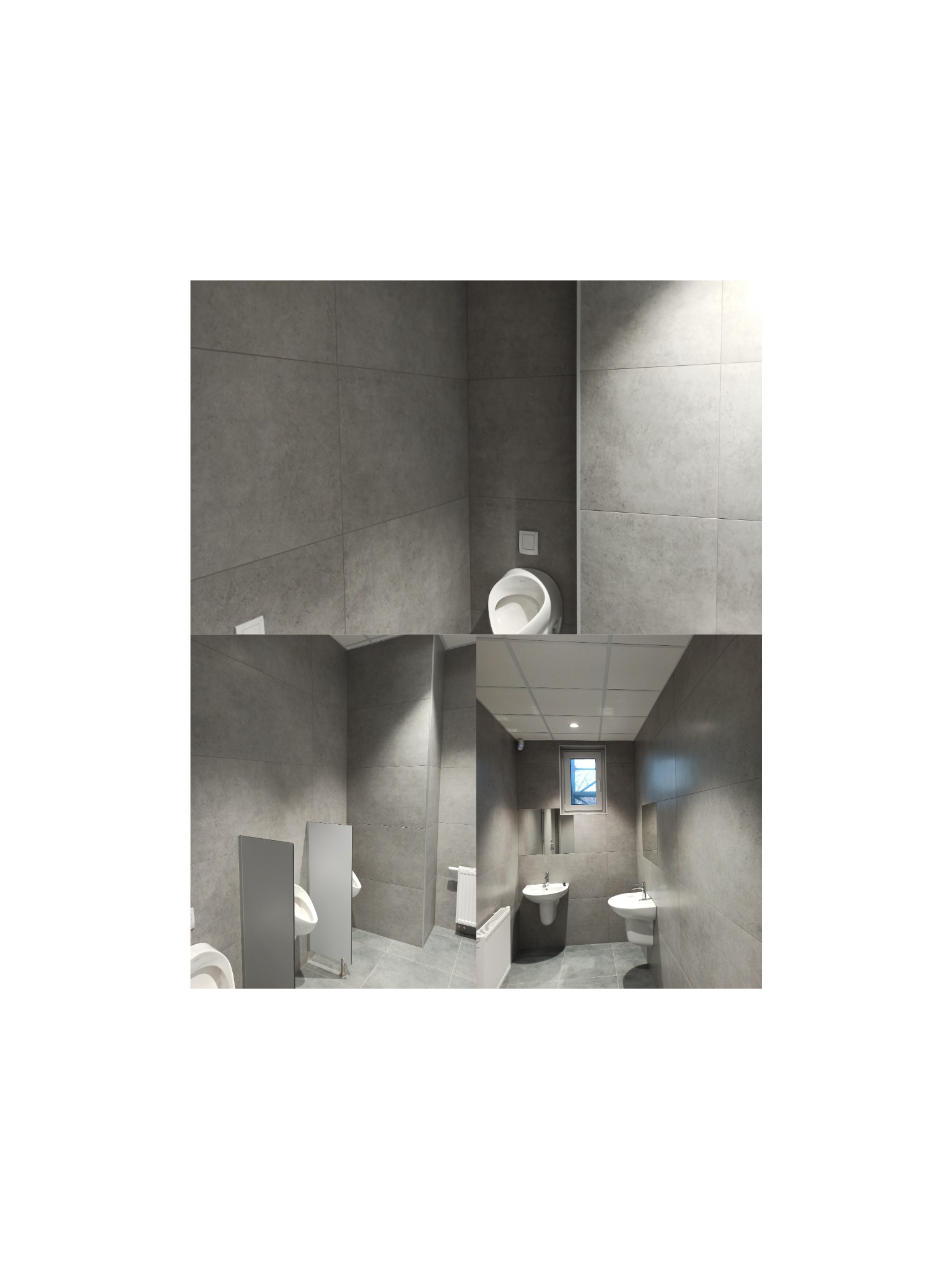 Remont szkoły podstawowej nr.6 w Ostrowie Wielkopolskim. Płytka gresowa na ścianie 120cm/60cm Podłoga gres 60cm/60cm