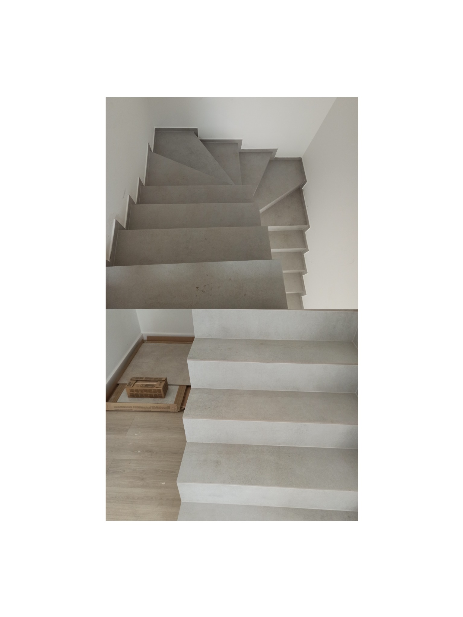 Schody wewnętrzne zabiegowe. Płytka gresowa 120cm/60cm oraz dwie płytki gresowe o wymiarach 160cm/80cm na zabieg.