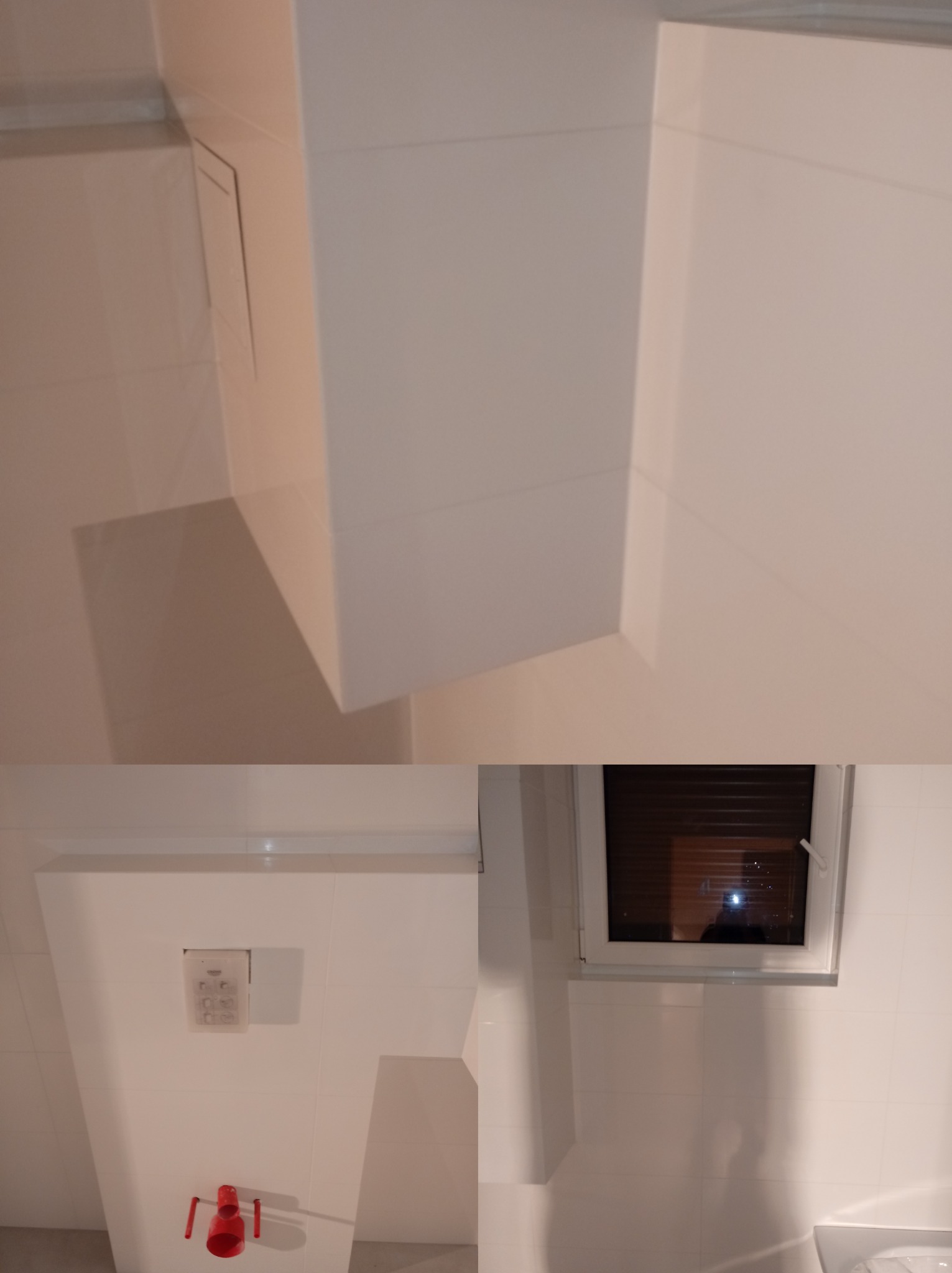 Biała łazienka płytki gresowe 30cm/60cm