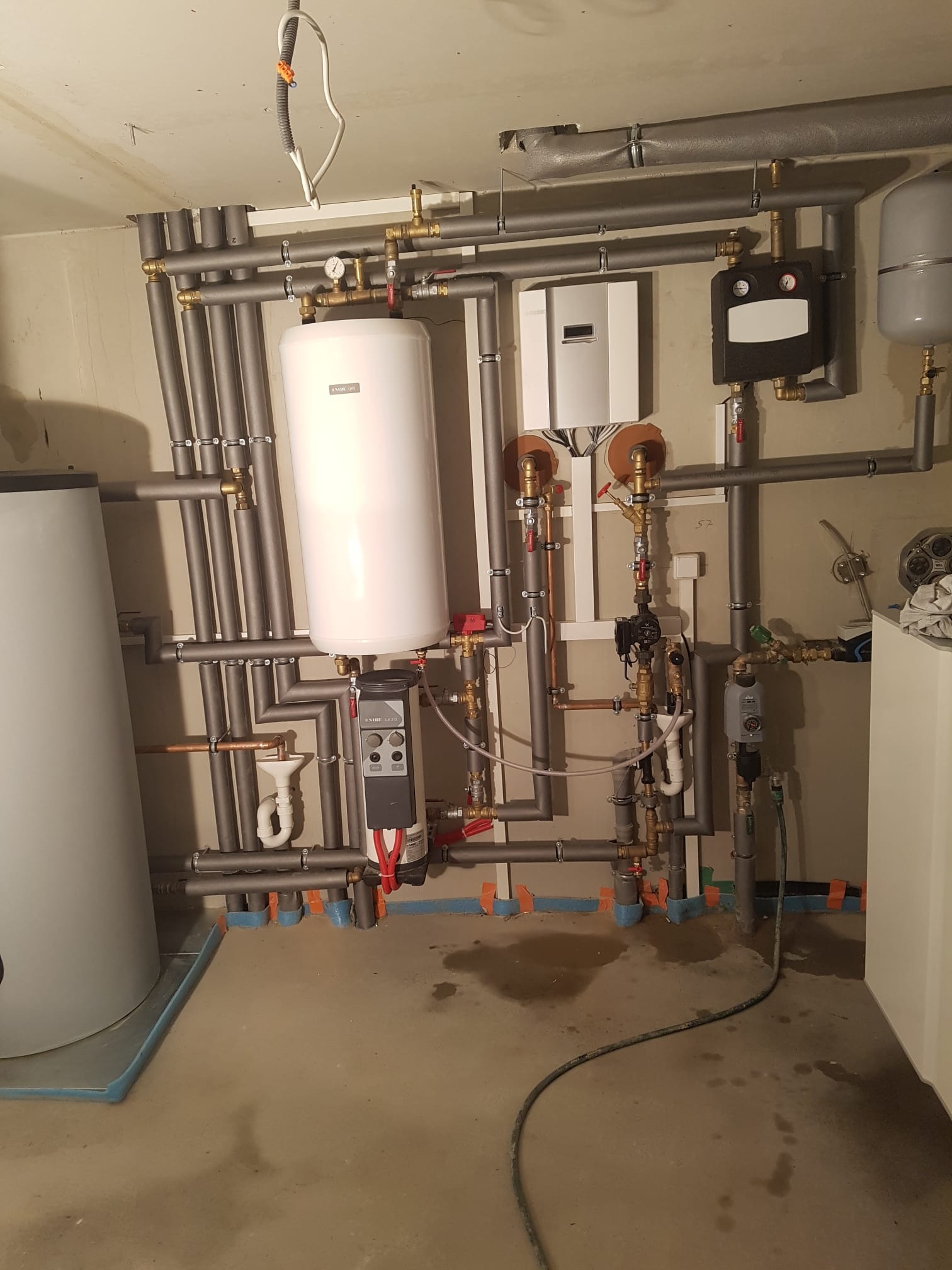 Kotłownia z komponentami firmy Nibe