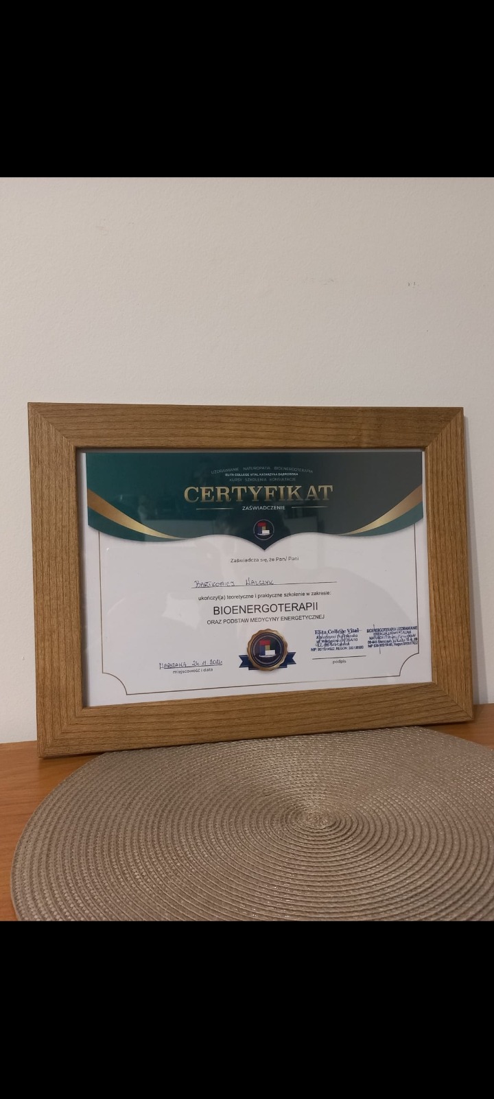 Nowa usługa - Bioenergoterapia.