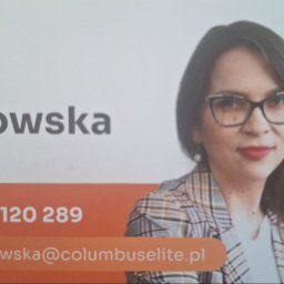 Anna Rybowska ASAP - Wizytówka doradcy Anny Rybowskiej z Grupy Columbus, zawierająca logo firmy, imię i nazwisko, stanowisko, numer telefonu i adres e-mail.