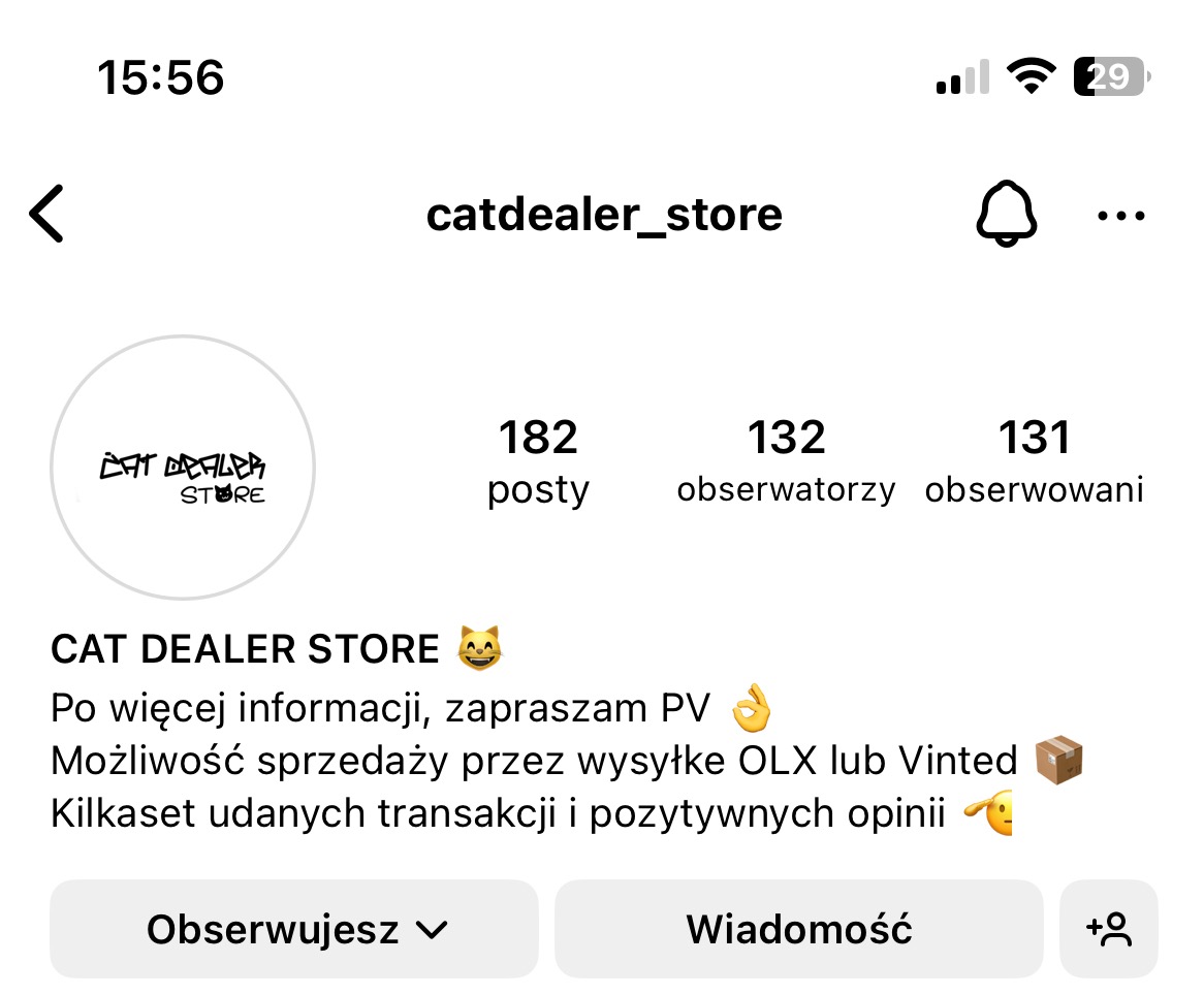 Nowy, rozwijający się profil na Instagramie.
