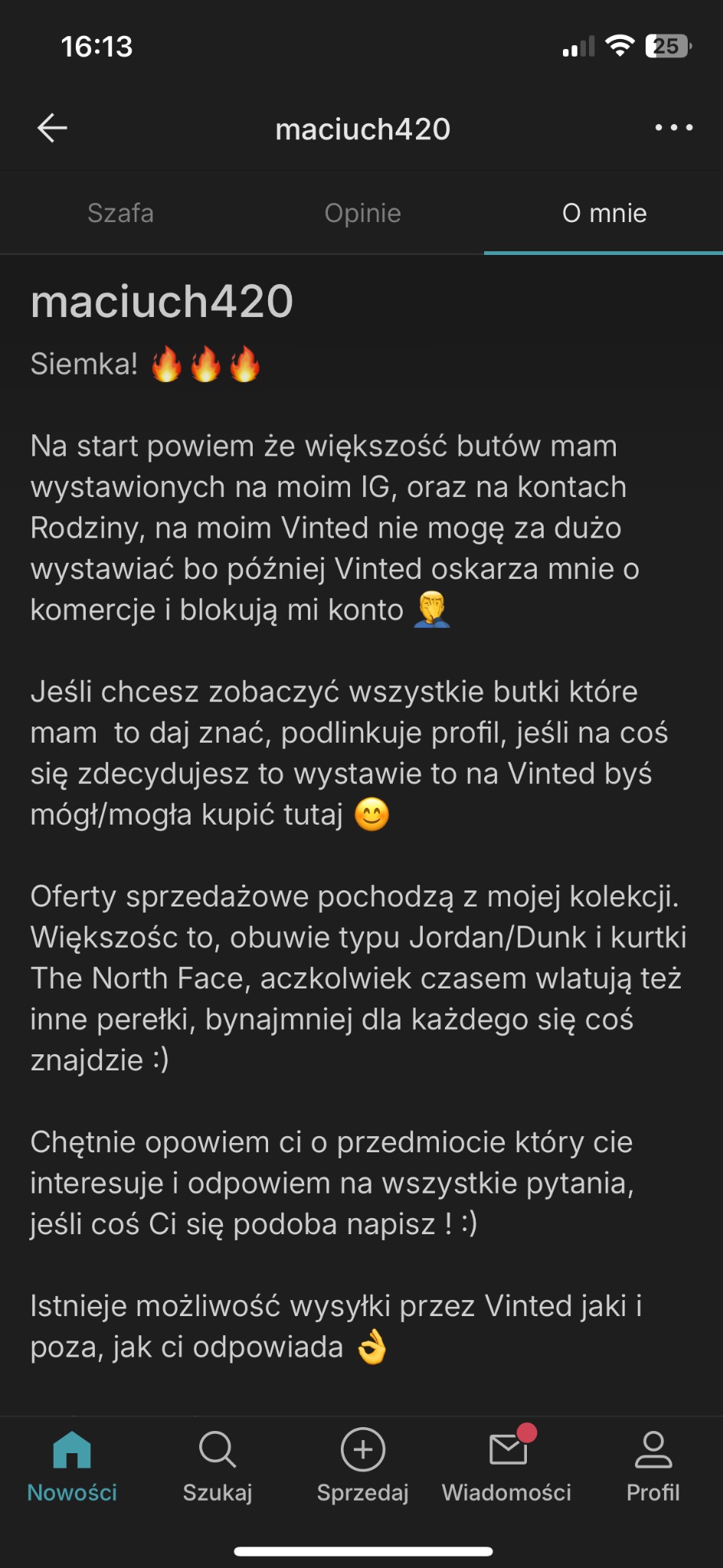 100% Oficjalny profil na Vinted.