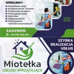 Firma sprzątająca Miotełka zaprasza do kontaktu 695 566 519 