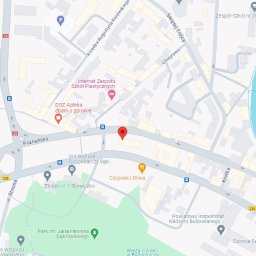 Kancelaria Prawna TEBI. Prawo gospodarcze, prawo pracy - tebi.com.pl - Mapa Bydgoszczy z zaznaczoną lokalizacją Kancelarii Prawnej TEBI przy ulicy Poznańskiej 31, widoczny fragment ulicy, budynki i Park im. Jana Henryka Dąbrowskiego.