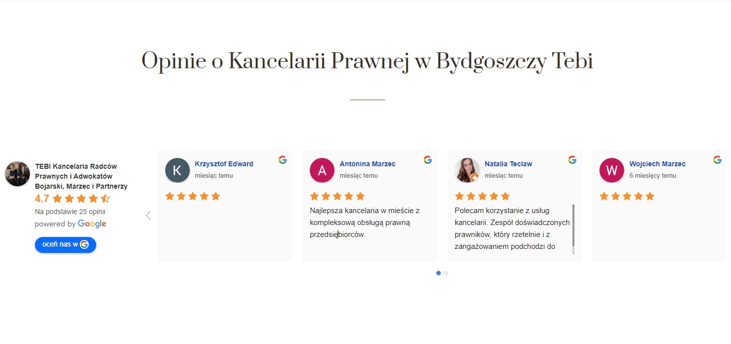 TEBI Kancelaria Prawna - Bydgoszcz - opinie.