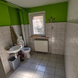 Łazienka przed rozpoczęciem prac.