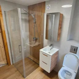 Gotowa łazienka po kapitalnym remoncie.