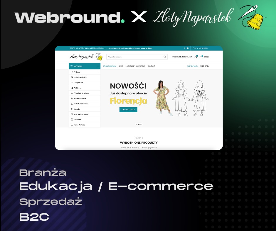 Złoty Naparstek — Sklep Internetowy z produktami cyfrowymi wraz z zintegrowaną platformą kursową