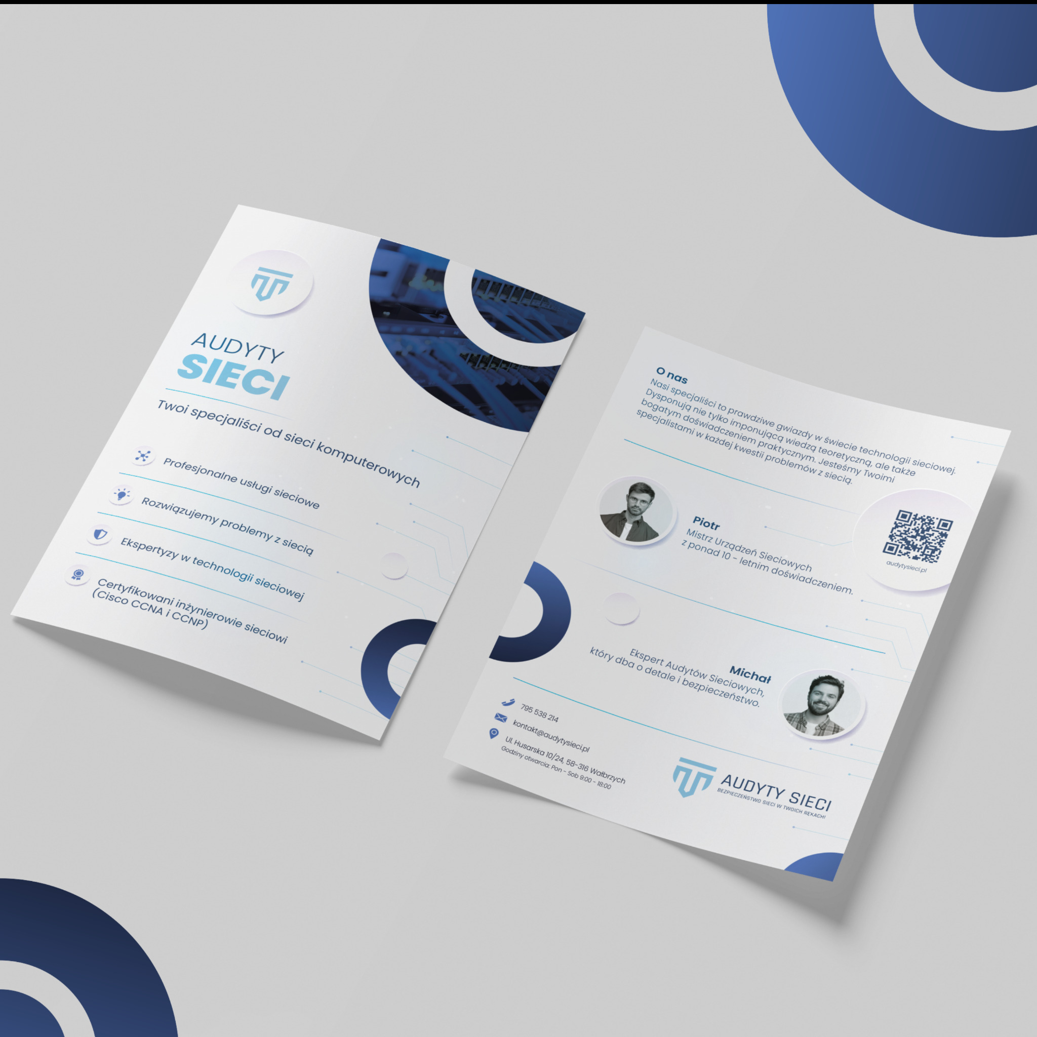 Broszura / Ulotka dla klienta z branży IT (Audyty sieci)