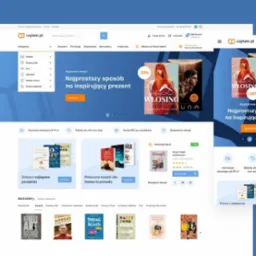 Widok strony internetowej księgarni Czytam.pl na ekranie komputera i smartfona, prezentujący ofertę książek i promocje.