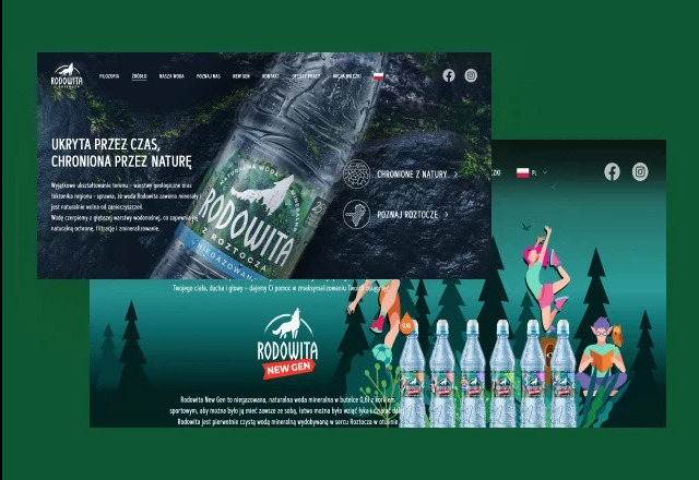 Naturalna odsłona strony nowej marki wody mineralnej
