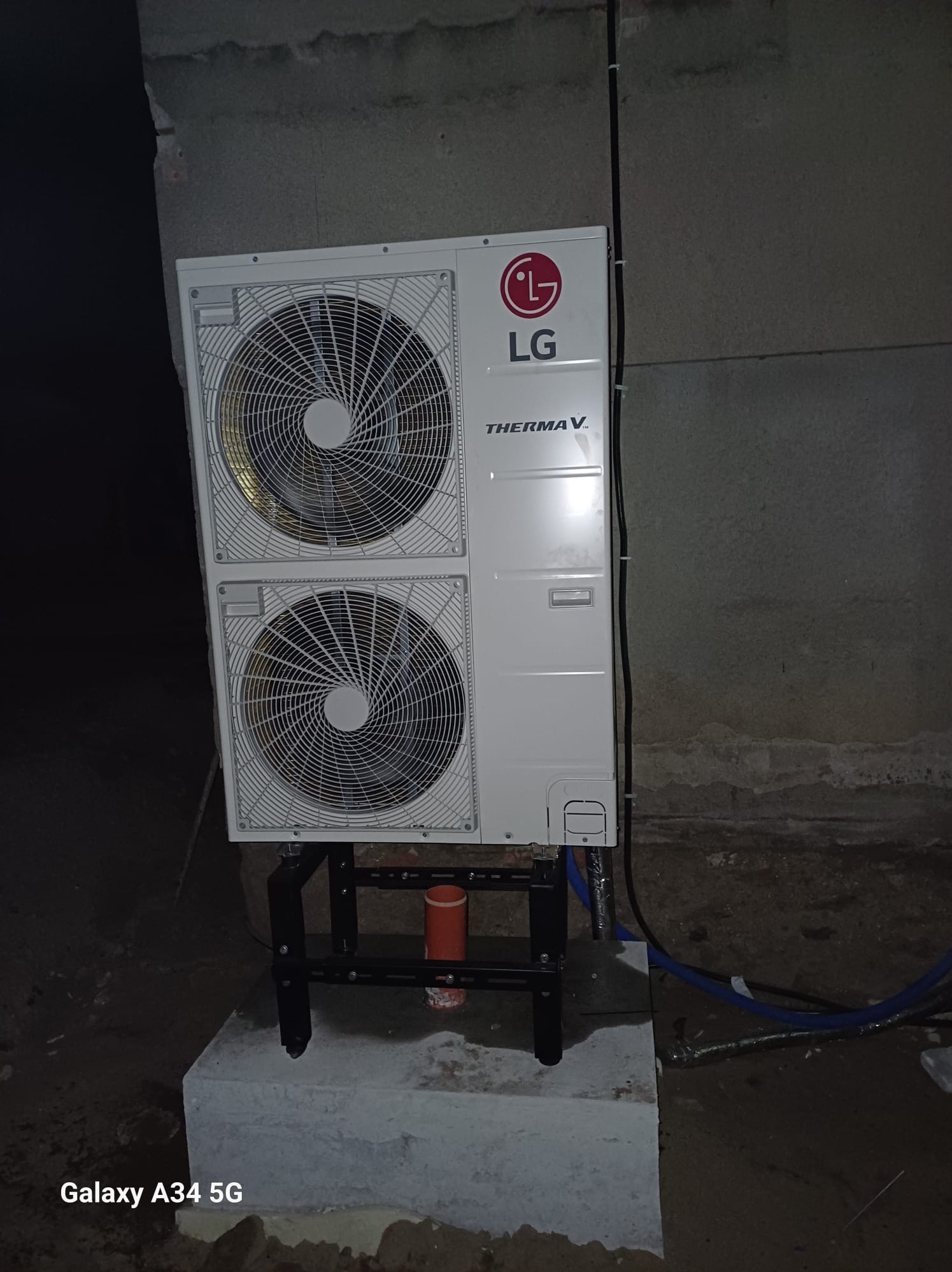 Montaż pompy ciepła typu split 12kw