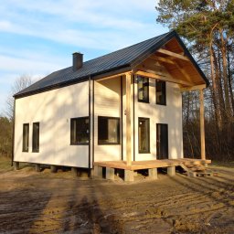 BUDOWNICTWO DREWNIANE CHATA SPÓŁKA Z OGRANICZONĄ ODPOWIEDZIALNOŚCIĄ - dom szkieletowy - prace wykończeniowe