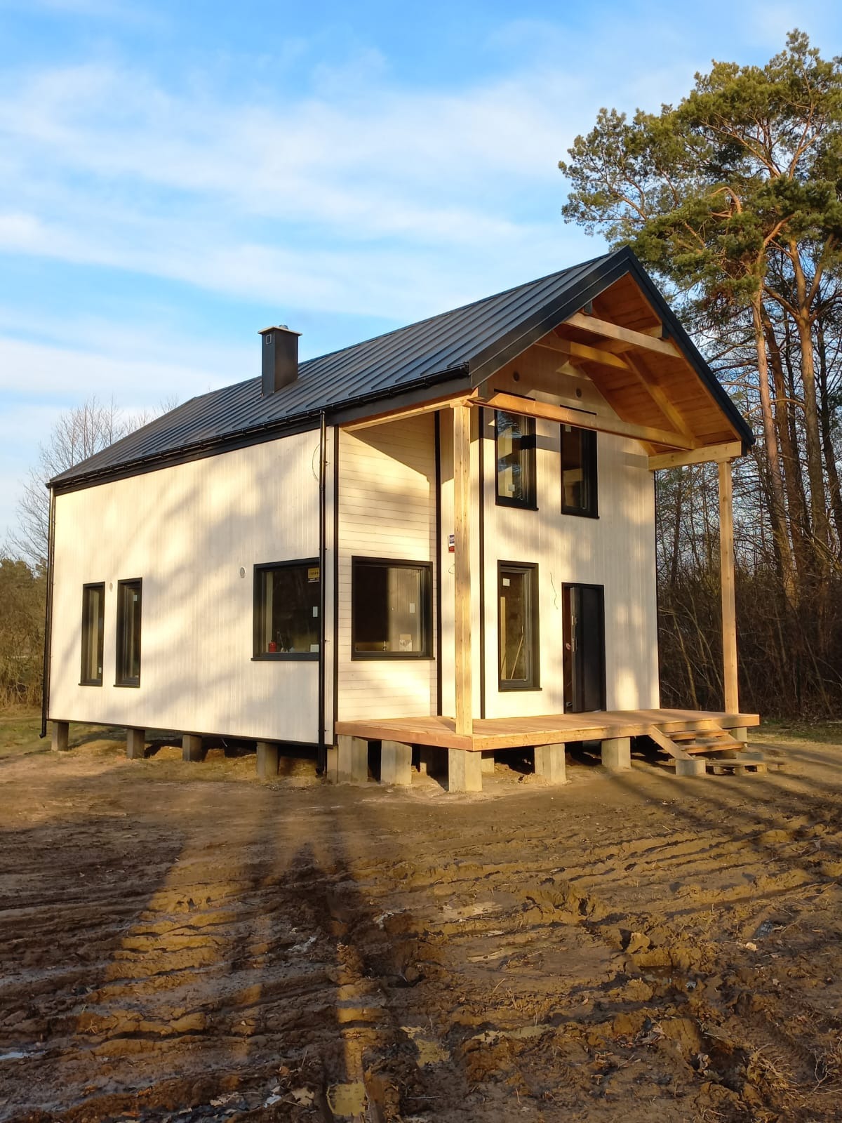 dom szkieletowy - prace wykończeniowe