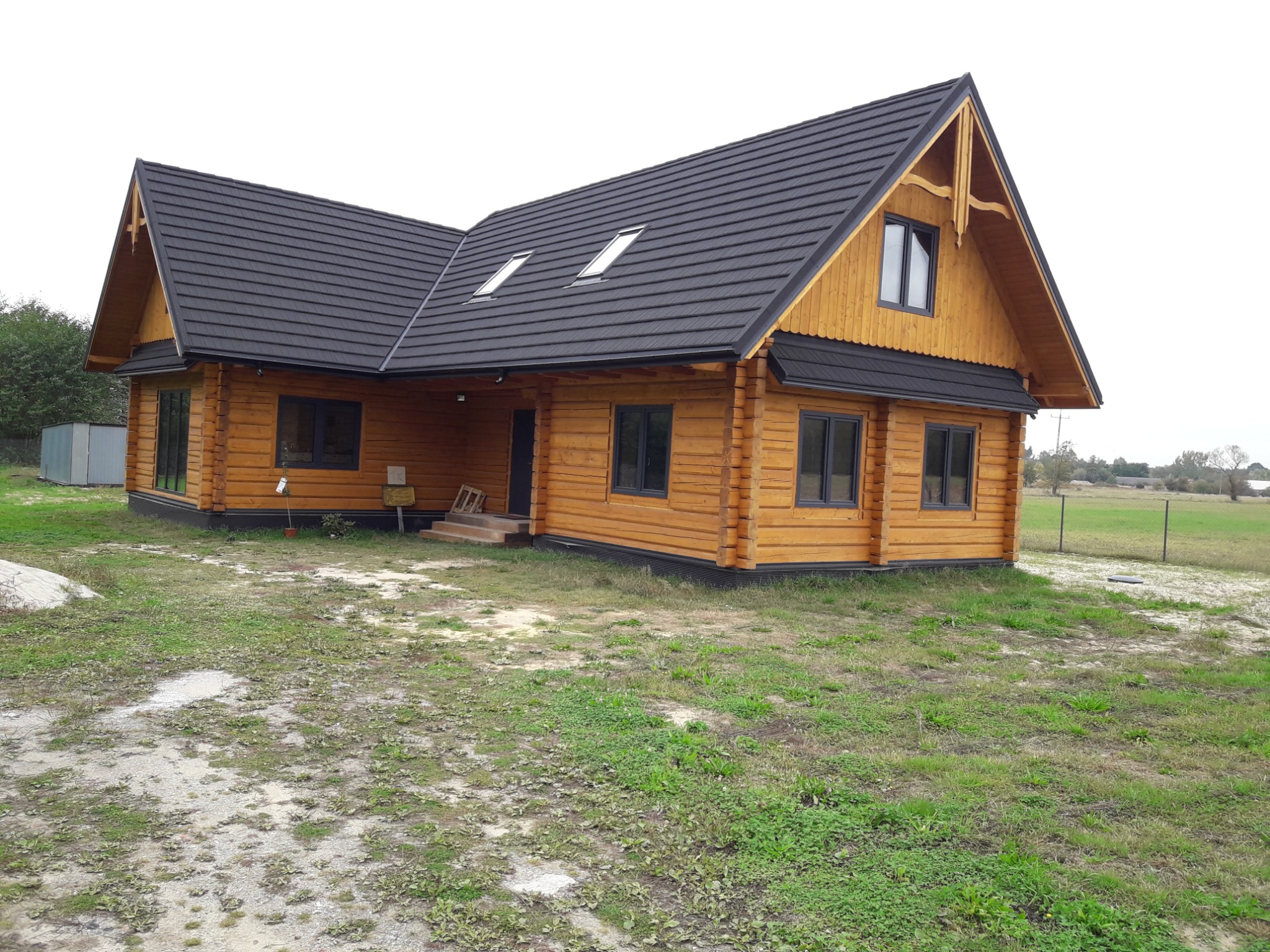 dom z bali prostokątnych