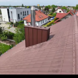 Obróbka komina metodą ' na rąbek'