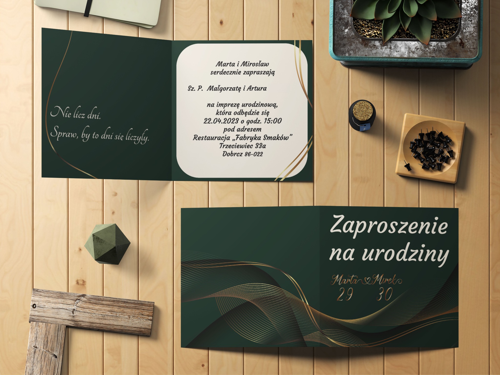 Personalizowane zaproszenia urodzinowe
